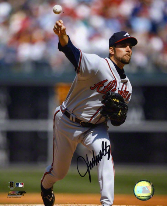 John Smoltz Autographed 8x10 Photograph  Details: Atlanta Braves