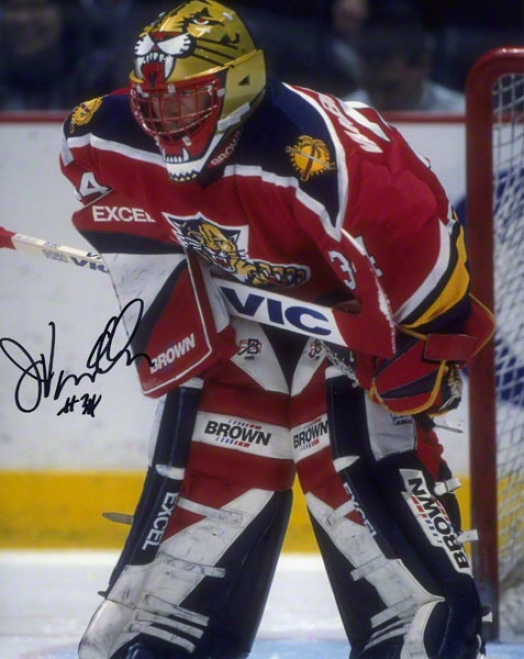 John Vanbiesbrouck Autographed 8x10 Photograph  Details: Florida Panthers, Vertical