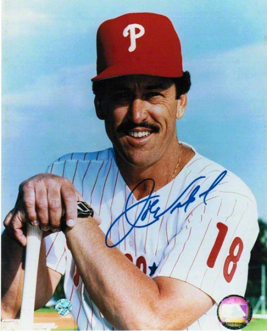 John Vukovich Autovraphed Philadelphia Phillies 8x10 Photo