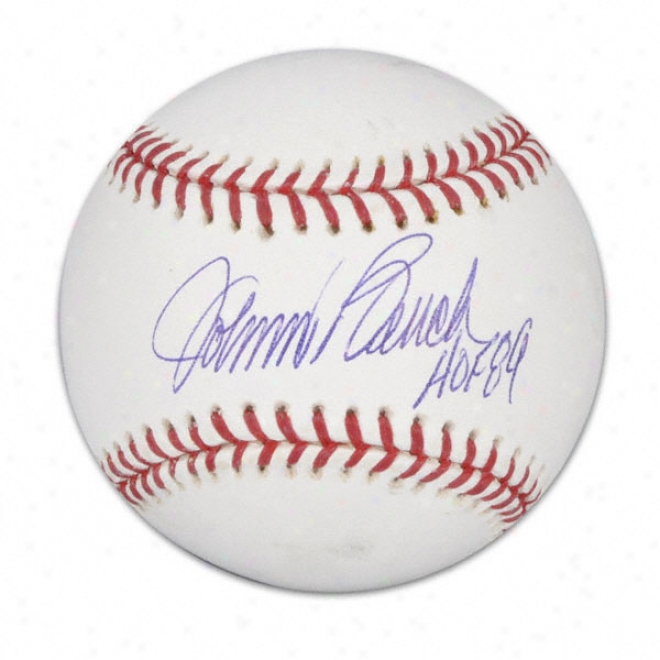 Johnyn Bench Autographed Baseball  Details: Hof 89 Inscription