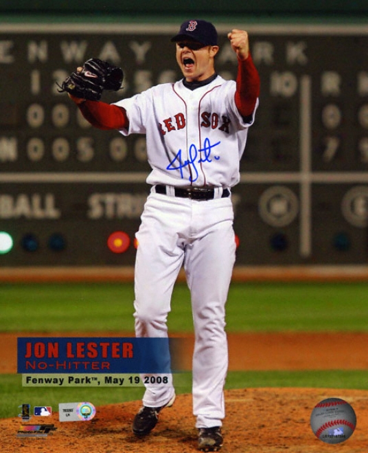 Jon Lester Bostoh Red Sox Autographed 8x10 Photograph