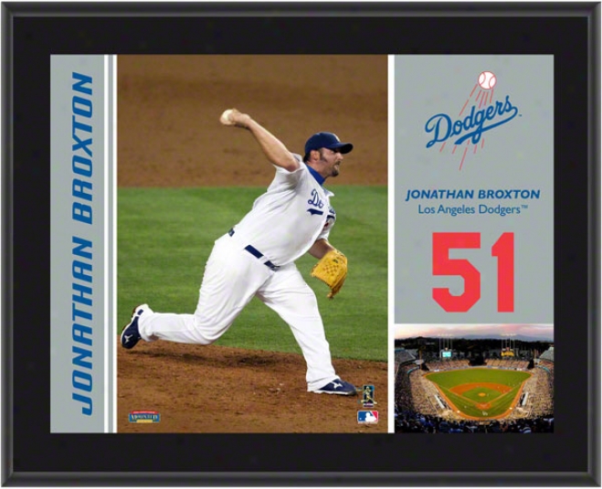 Jonathan Broxton Plaque  Details: Los Angeles Dodgers, Sublimated, 10x13, Mlb Plaque