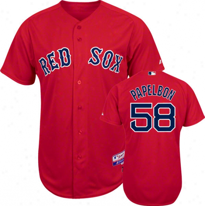 Jonathan Papelbon Jersey: Adult August Alternate Red Replica #58 Boston Red Sox Jersey