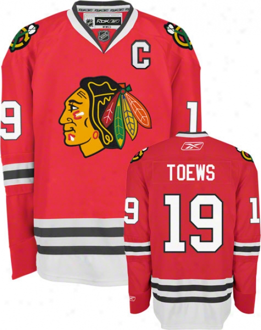 Jonathan Toews Jersey: Reebok Red #19 Chicago Blackhawks Premier Jersey