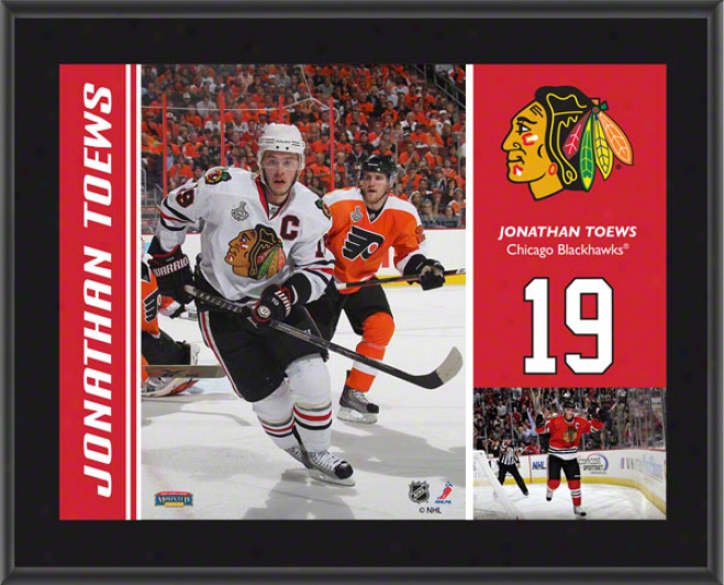 Jonathan Toews Plaque  Details: Chicago Blackhawks, Subblimated, 10x13, Nhl Plaque