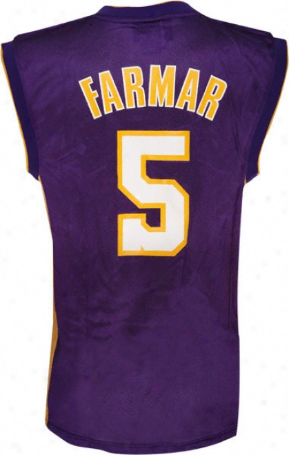 Jordan Farmar Jersey: Adidas Purple Replica #5 Los Angeles Lakers Jersey