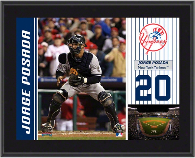 Jorge Posada Plaque  Particulars: New York Yankees, Sublimated, 10x13, Mlb Plaque