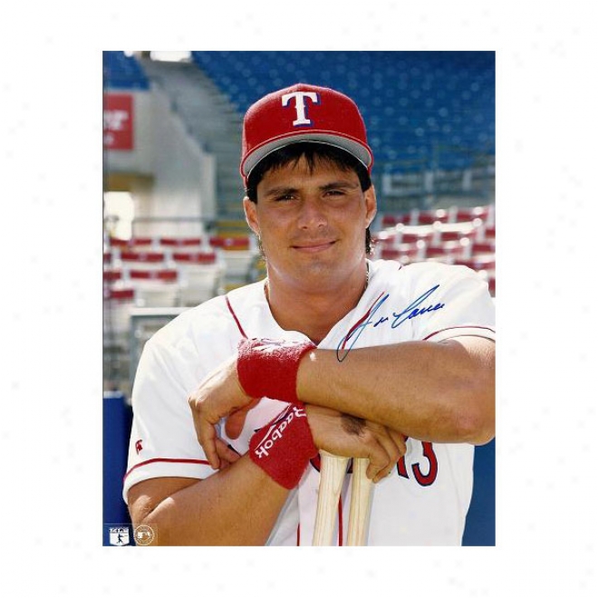 Jose Canseco Autographed Texas Rangers 8x10 Photo