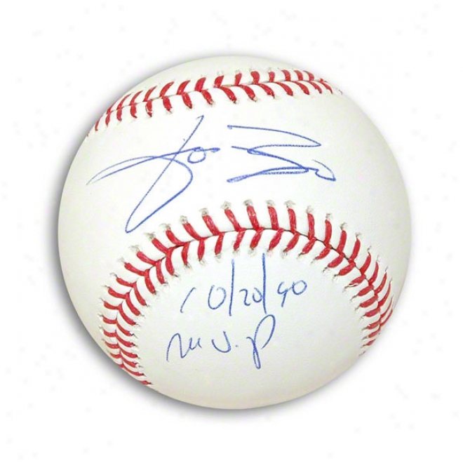 Jose Rijo Autographed Mlb Baseball Inscribed &quot10/20/90 Mvp&quot