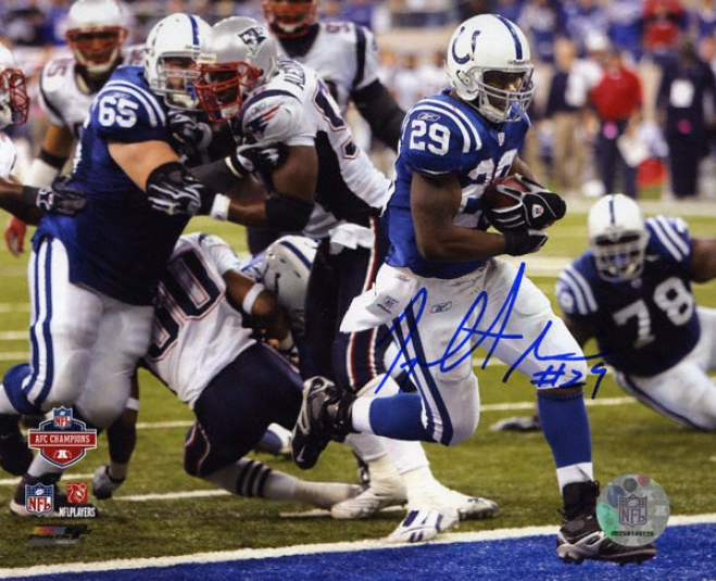 Joseph Addai Indianapolis Colts - Vs. Patriots - Autographed 8x10 Photograph