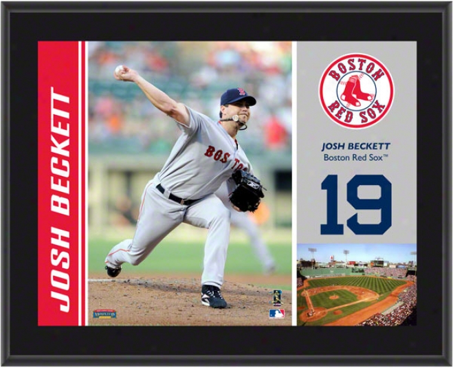 Josh Beckett Plaque  Details: Boston Red Sox, Sublimated, 10x13, Mlb Plaque