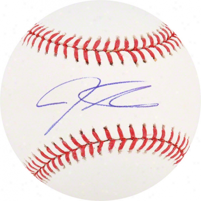 Josh Hamilton Autographed Baseball  Details: Texas Rangets