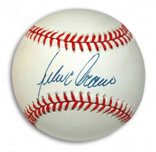 Julio Francco Autographed Al Baseball