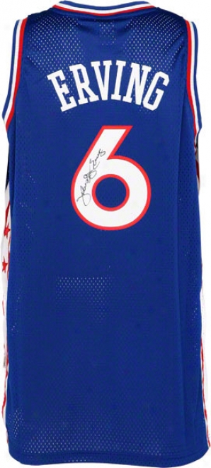 Julius Erving Autographed Jerseey  Details: Philadelphia 76ers, Adidas Swingman, Dr. J Inscription