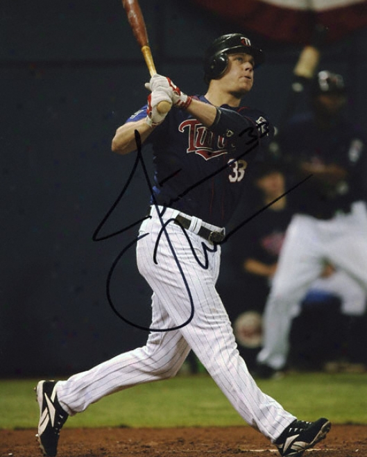 Justin Morneau Autographed Photograph: Siged Minnesota Twins 8x10 Photo