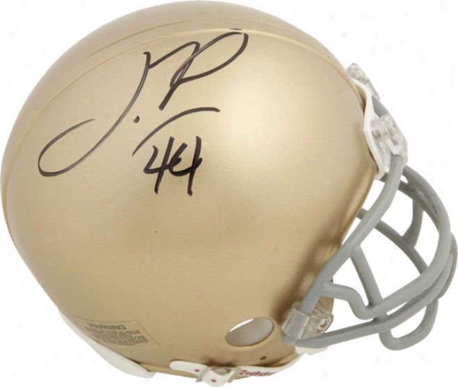 Justin Tuck Notre Dame Fighting Irish Autographed Mini Helmet