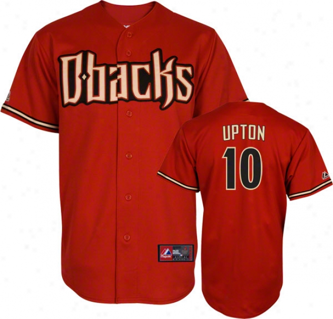 Justin Upton Jersey: Arizona Diamondback #10 Alternate Brick Replica Jersey With 2011 All-star Game Patch