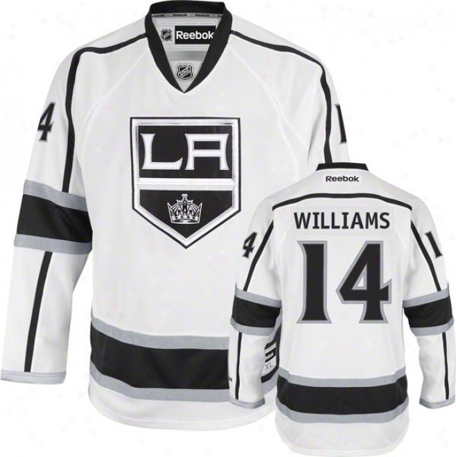 Justin Williams Jersey: Reevok White #14 Los Ajgeles Kings Premier Jersey