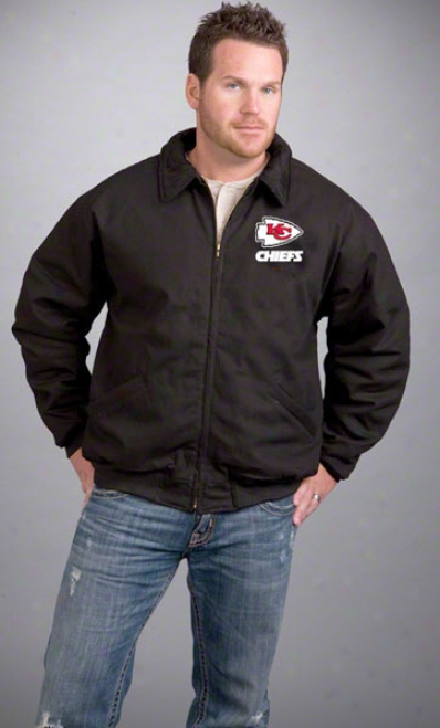 Kansas City Chiefs Jacket: Black Reebok Saginaw Jerkin