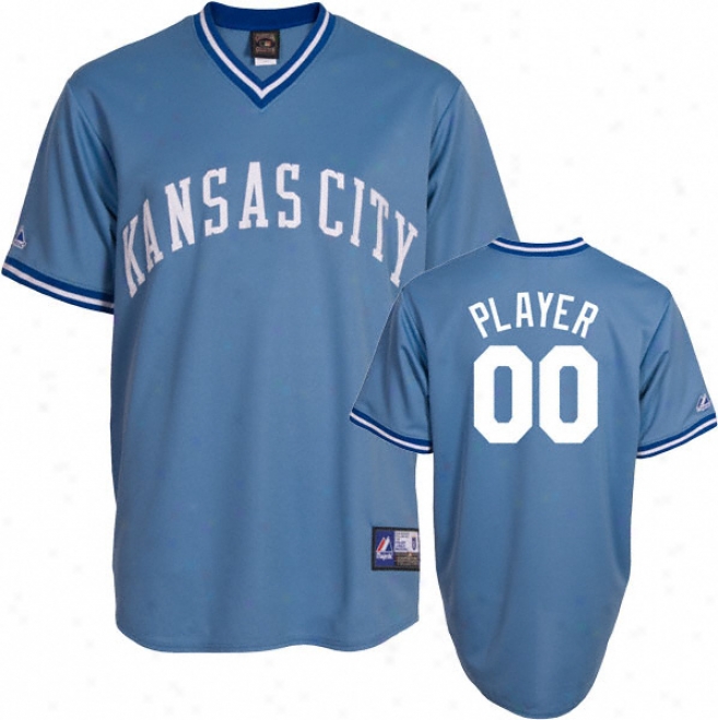 Kansas City Rotals Cooperstown Columbia Blue -any Idler- Replica Jersey