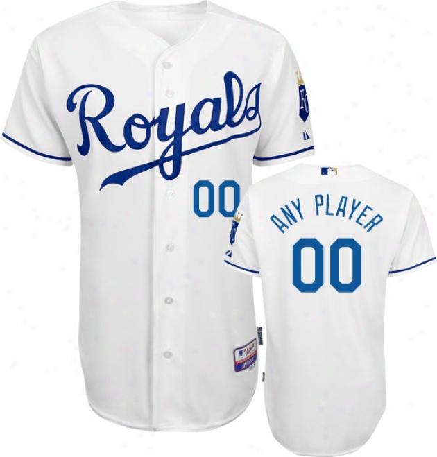 Kansas City Royals - Personali2ed With Your Name - Authentic Cool Base␞ Home White On-field Jersey