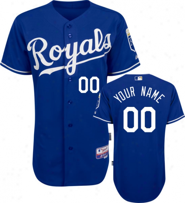 Kansas City Royals - Personalized With Your Appellation - Authentic Cool Base␞ Alternate Royal Blue On-field Jersey