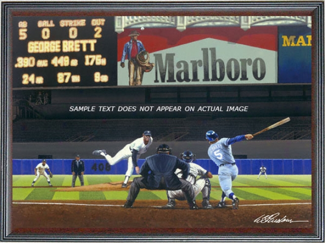 Kansas City Royals - &quotbrett's Bronx Bomb&quot - Oversized - Framed Gicee