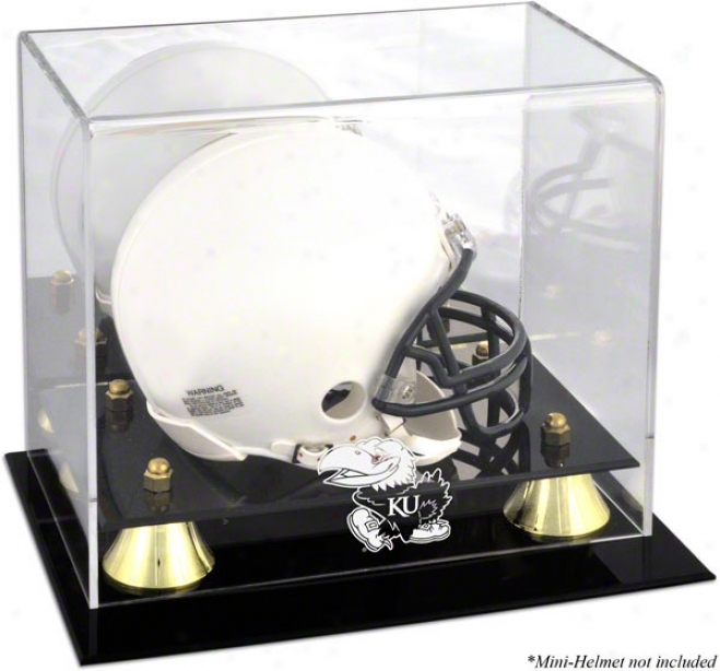 Kansas Jayhawks Golden Classic Team Logo Mini Helm Display Case