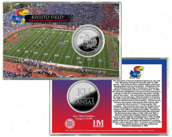 Kansas Jayhawks Kivisto Field Silver Coin Card