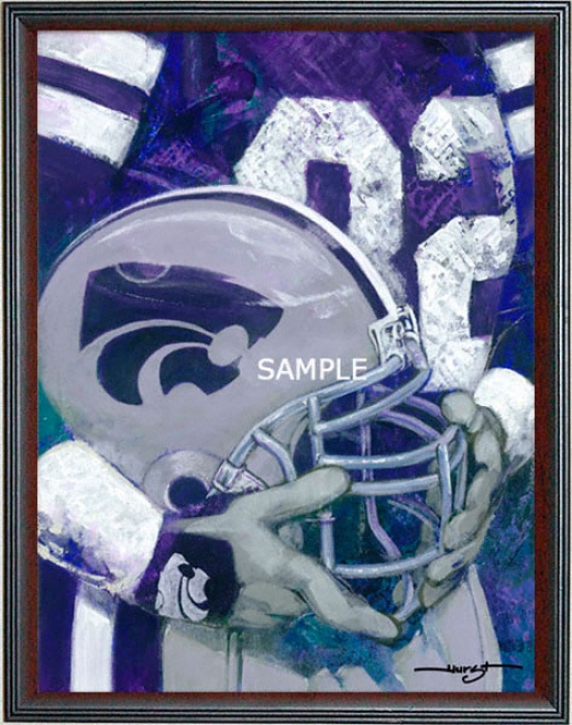 Kansas State Wildcats - &quotksu Helmet Series&quot - Large - Framed Giclee