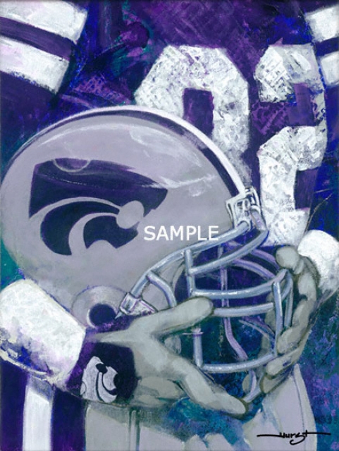 Kansas State Wildcaats - &quotksu Helmet Series&quot - Oversized - Unframed Giclee