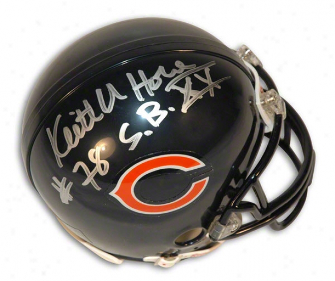 Keith Van Horn Auttographed Chicago Bears Mini Helm Inscribed &quotsb Xx Champs&quot