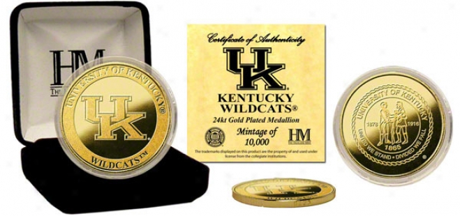 Kentucky Wildcats 24kt Gold Specie