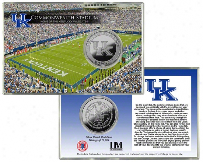 Kentucky Wildcats Commonwealth Stadium Silver Coin Card