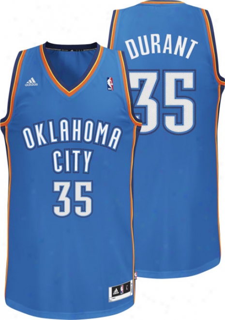 Kevin Durant Blue Adidas Revolution 30 Swingman Oklahoma City Thunder Jersey