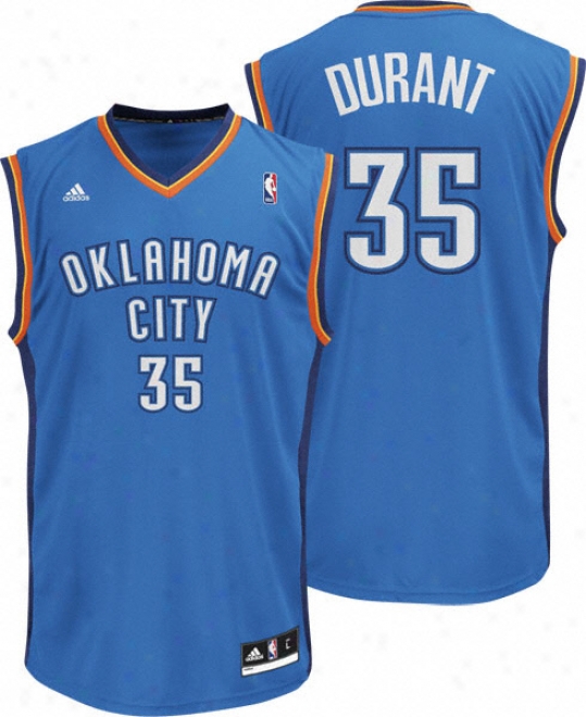 Kevin Durant Jersey: Adidas Revolution 30 Blue Replica #35 Oklahoma City Thunder Jersey