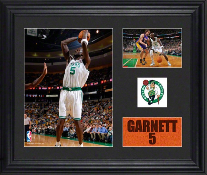 Kevin Garnett Framed 2- Photograph Collage  Details: Boston Celtics, Team oLgo