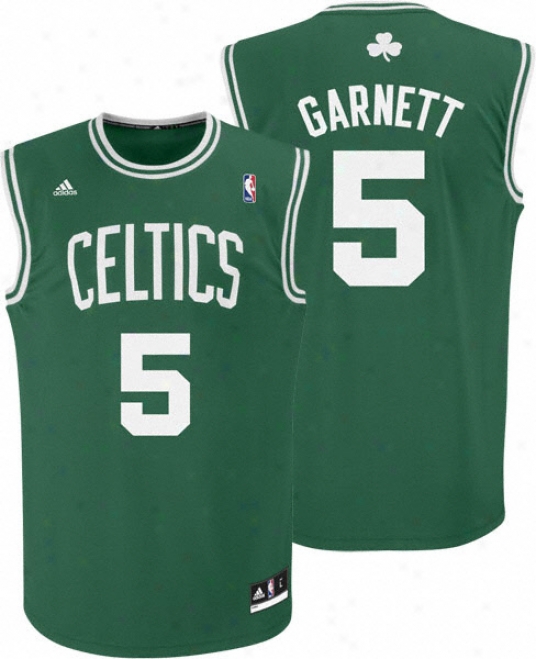 Kdvin Garnett Jersey: Adidas Revolution 30 Green Autograph copy #5 Boston Celtics Jersey