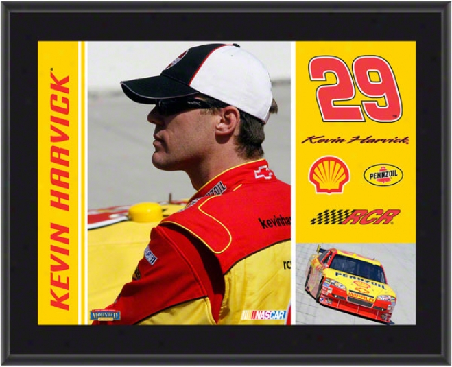 Kevin Harvico Plaque  Details: #29 Shell/penzoil Car ,R cr, Sublimated, 10x13, Nascar Plaque