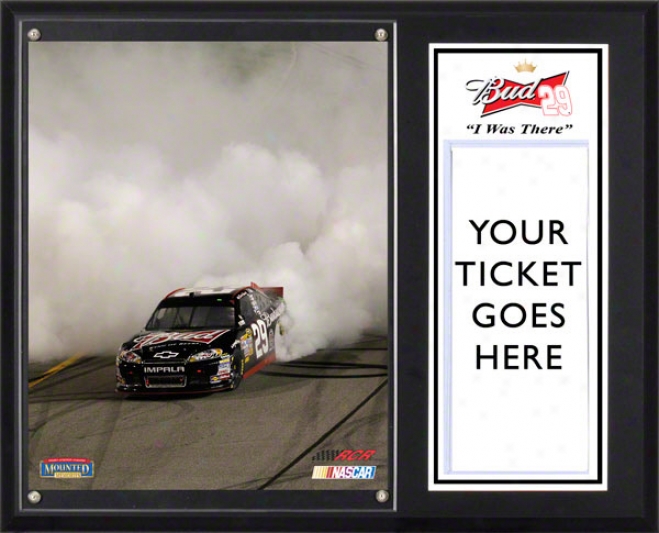 Kevin Harvick Sublimated 12x51 Plaque  Particulars: 2011 Wonderful Pistachios 400 Victory At Richmond International Raceway, &quoti Was Thee&quot