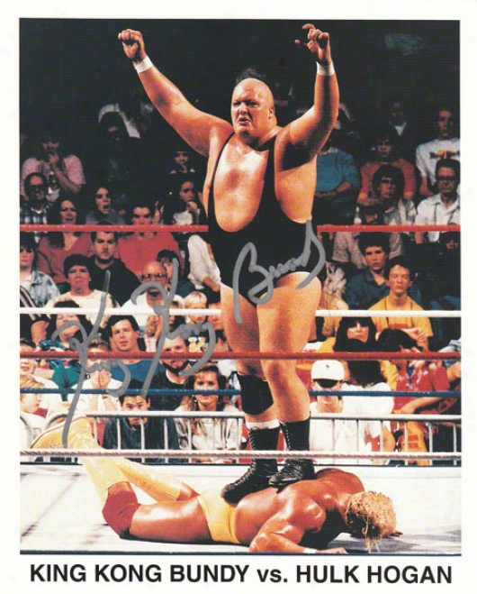 King Kong Bundy - In Ring - Autographed 8x10 Photograph