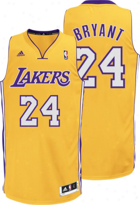 Kobe Bryant Gold Adidas Rotation 30 Swingman Los Angeles Lakers Jersey