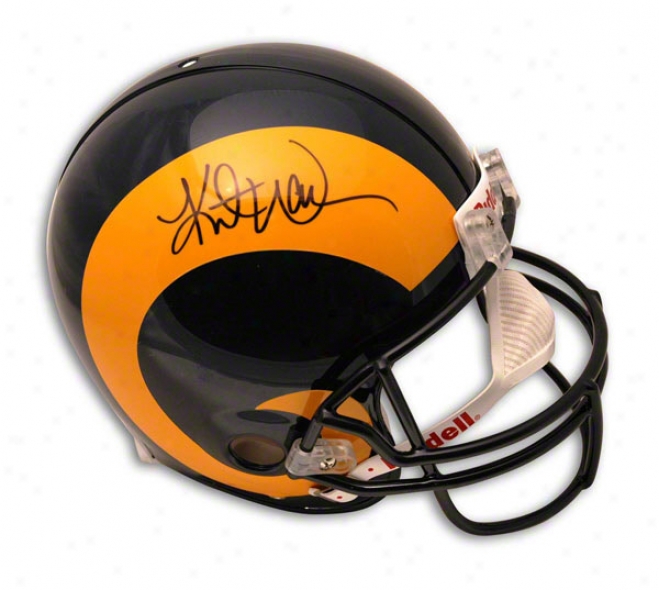 Kurt Warner Autographed Pro-line Helmet  Details: St. Louis Rams, Authentic Riddell Helmet