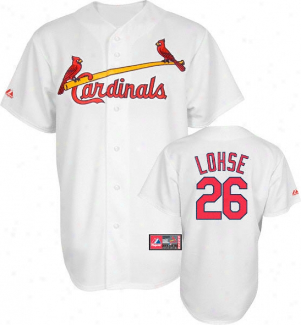 Kyle Lohse Jerqey: Adult Majestic Home White Replica #26 St. Louis Cardinals Jdrsey