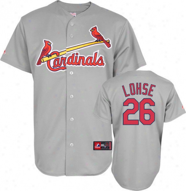 Kyle Lohse Jereey: Adult Majestic Path Grey Replica #26 St. Louis Cardinals Jerseey