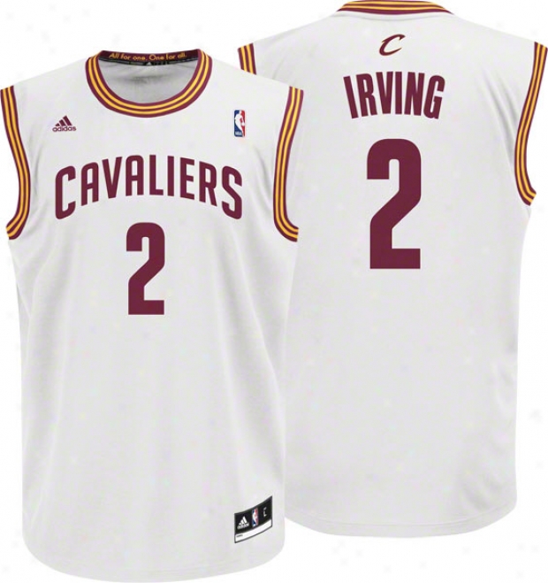 Kyrie Irving Jersey: Adidas Revolution 30 White Replica #2 Cleveland Cavaliers Jersey