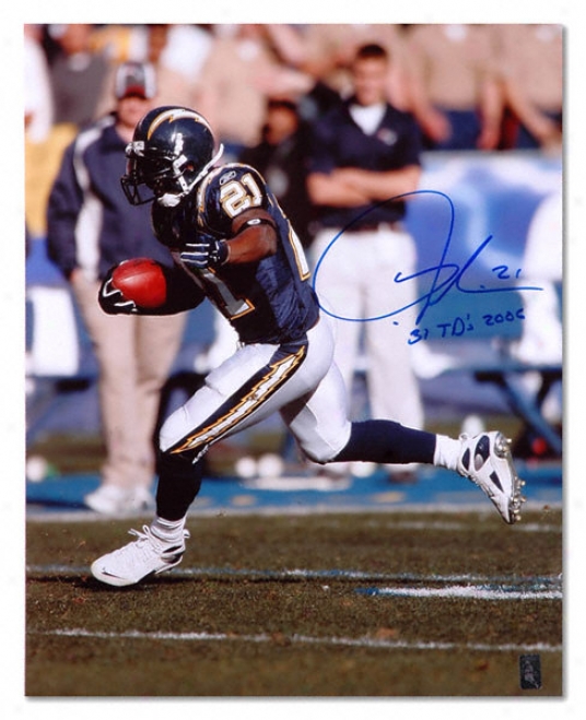 Ladainian Tomlinson San Diego Chargers Autographed 16x20 Photoraph With 31 Touchdowns 2006 Inscription