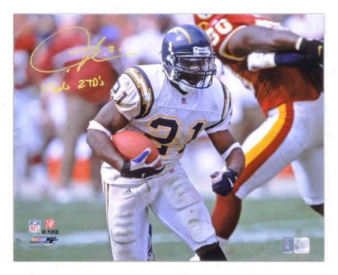 Ladainian Tomlinson San Diego Chargers Autographed 16x20 Photograph With 113 Yards 2 Touchdowns Inscription