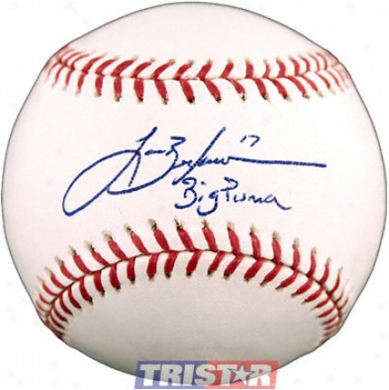 Lance Berkman Autographed Baseball With Big Puma Inscrription