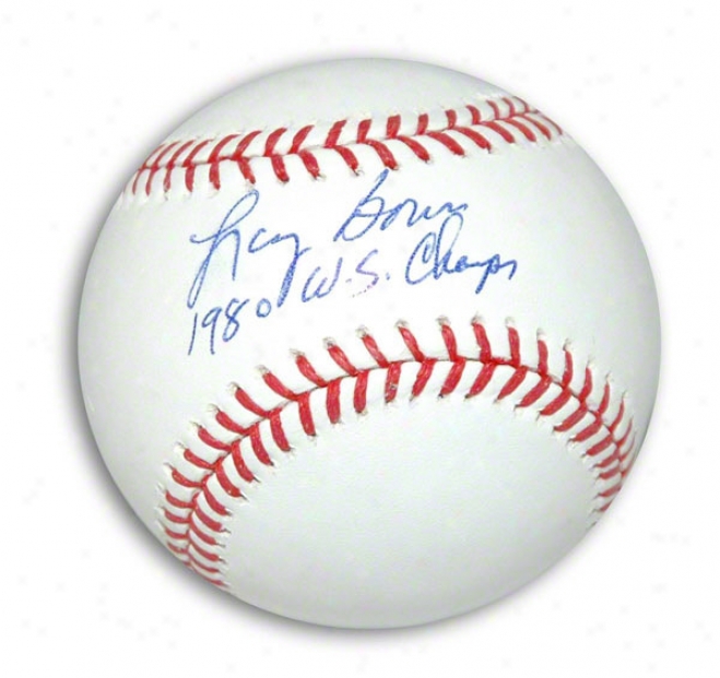 Larry Bowa Autographed Mlb Baseball Inscribed 1980 Ws Champs